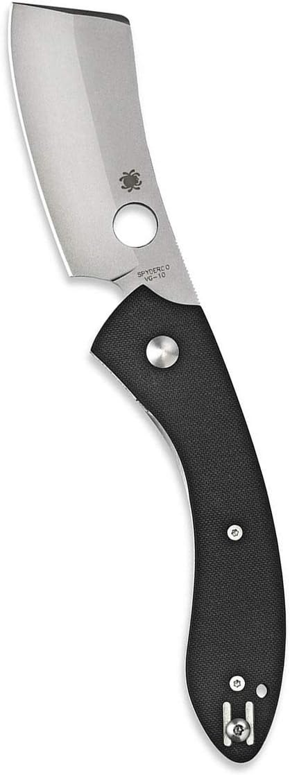 Spyderco ROC Clipit G-10 Black 3.1" Plain Edge Folding Pocket Knife (C177GP)