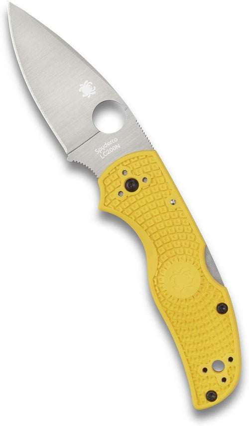 Spyderco Native 5 Salt 2.95" Plain Edge Folding Pocket Knife (C41PYL5)
