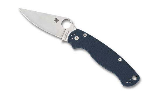 Spyderco ParaMilitary 2 CPM SPY27 3.45" Plain Edge Folding Pocket Knife (C81GPCBL2)
