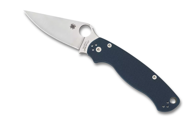 Spyderco ParaMilitary 2 CPM SPY27 3.45" Plain Edge Folding Pocket Knife (C81GPCBL2)