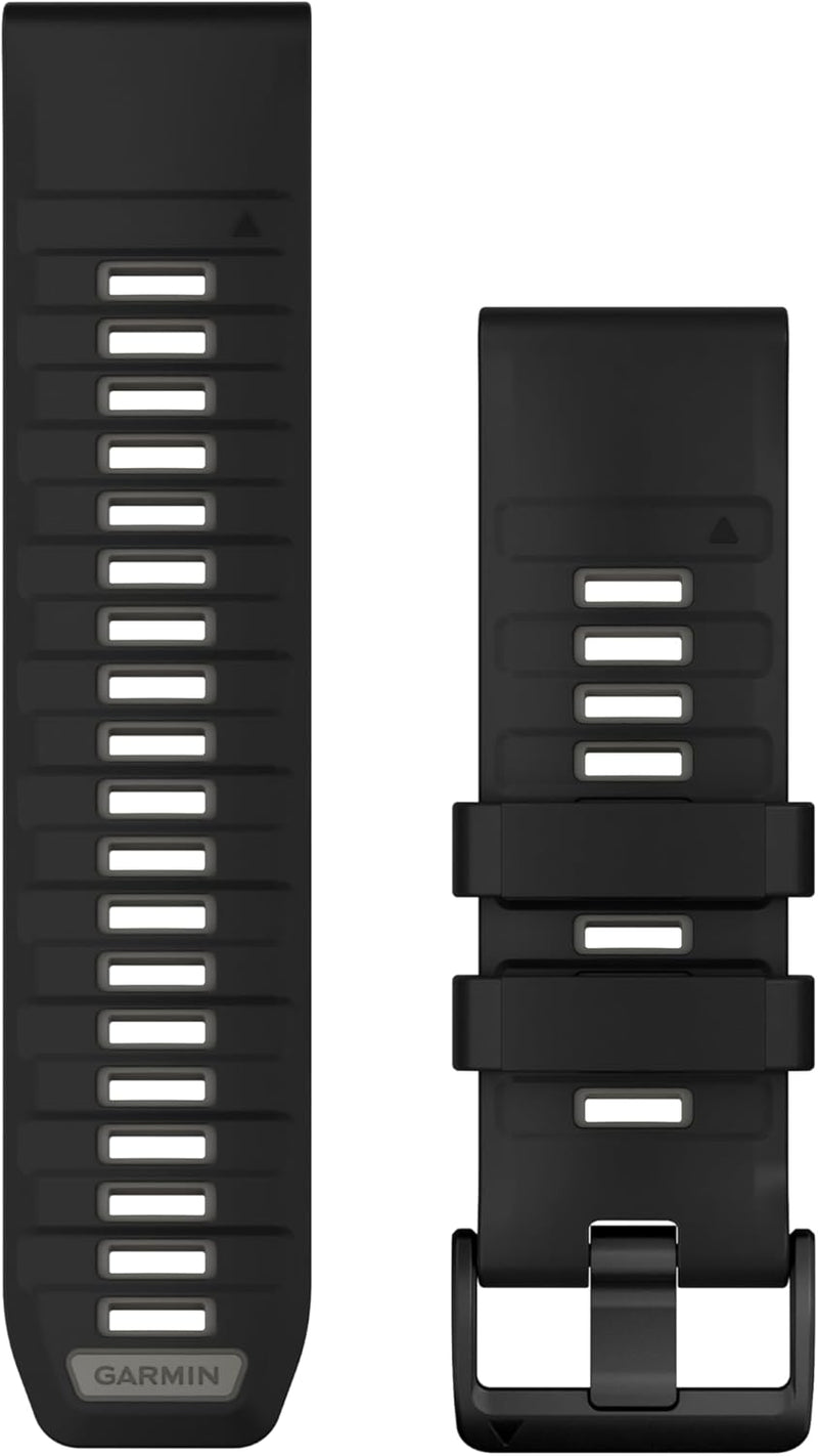 Garmin QuickFit 26 mm Watch Bands Black/Pebble Gray Silicone (010-13393-00)