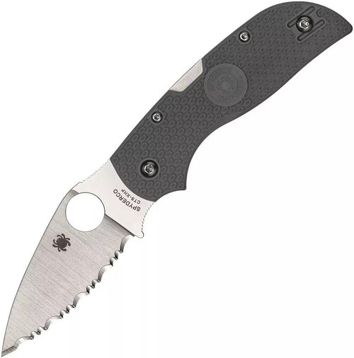 Spyderco Chaparral Lightweight FRN Gray 2.8" Serrated Edge Folding Pocket Knife (C152SGY)