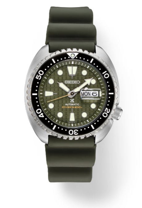 Seiko Prospex Automatic Diver Rotating Bezel 45.0 mm Green Dial Men's Watch (SRPE05)