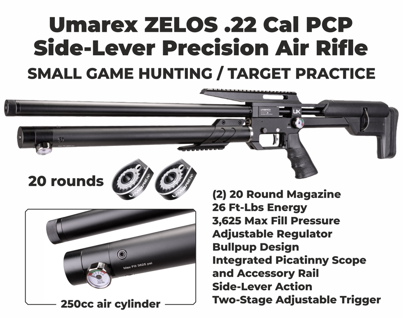 Umarex Zelos .22 Caliber PCP Side-Lever Precision Air Rifle (2251541)