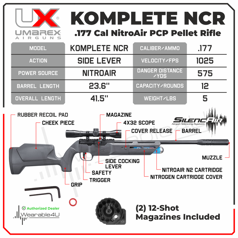 Umarex Komplete NCR .177 caliber Side lever PCP Air rifle (2251556)