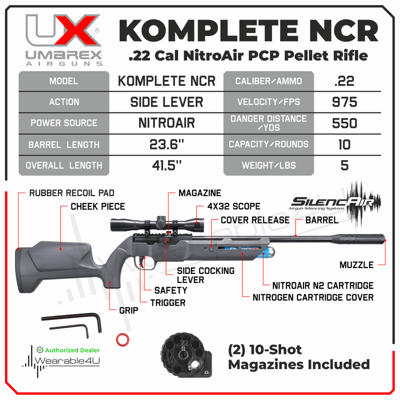 Umarex Komplete NCR .22 caliber Side lever PCP Air rifle (2251558)