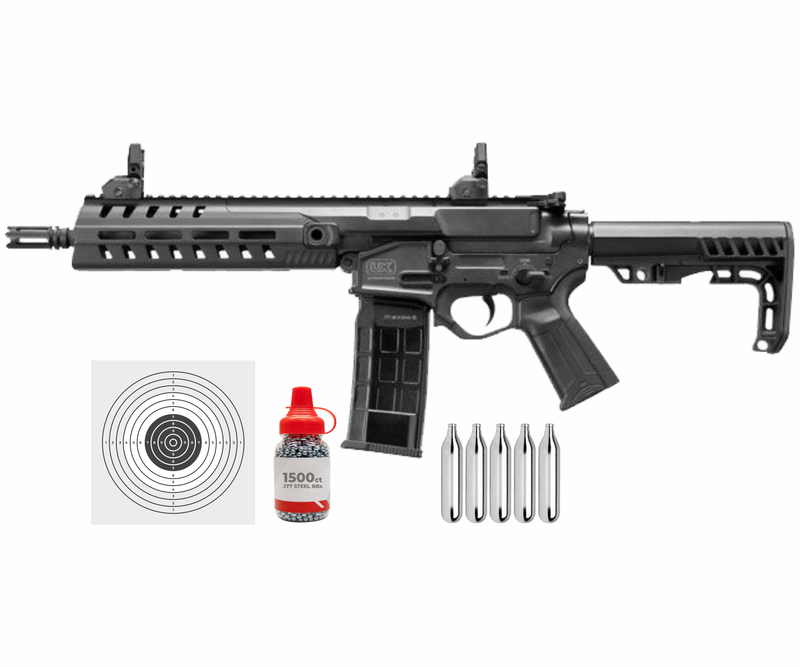 Umarex StrikeForce Full Auto CO2 .177 Cal Air Rifle w/ CO2 Tanks & BBs &Targets