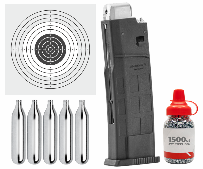 Umarex StrikeForce BB Air Rifle Magazine .177 Cal w/CO2 Tanks & BBs &Targets