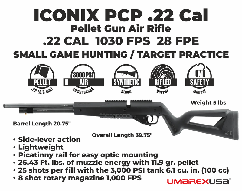 Umarex Iconix .22 Caliber Side Lever PCP Air Rifle (2252135)