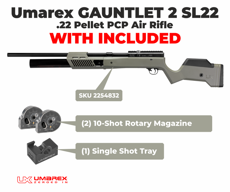 Umarex Gauntlet 2 SL22 .22 Caliber PCP Side Lever Air Rifle (2254832)