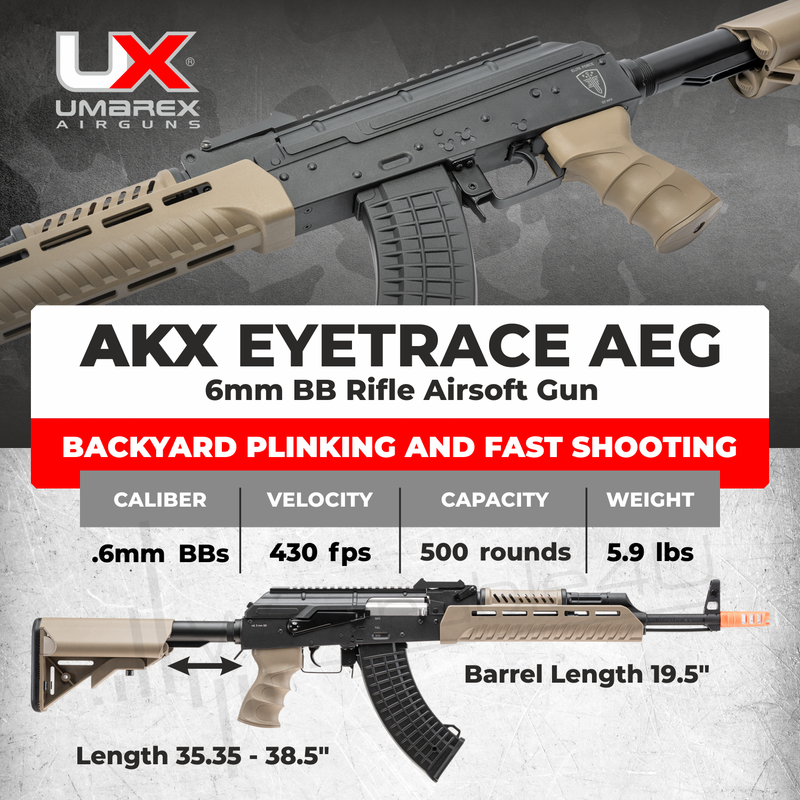 Umarex EF AKX-6MM-Black/TAN 6mm Airsoft Rifle (2265040)