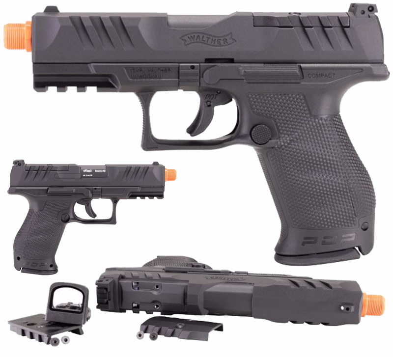 Umarex Walther PDP Compact Optics-Ready 6mm CO2 Airsoft Pistol with RDS8 Red Dot Sight (2272837) with Wearable4U Bundle