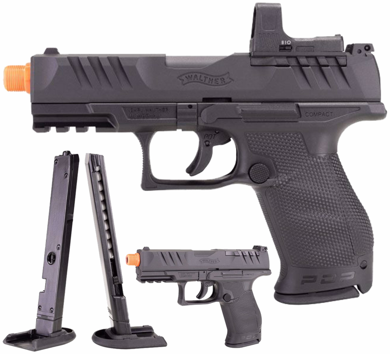 Umarex Walther PDP Compact Optics-Ready 6mm CO2 Airsoft Pistol with RDS8 Red Dot Sight (2272837) with Wearable4U Bundle