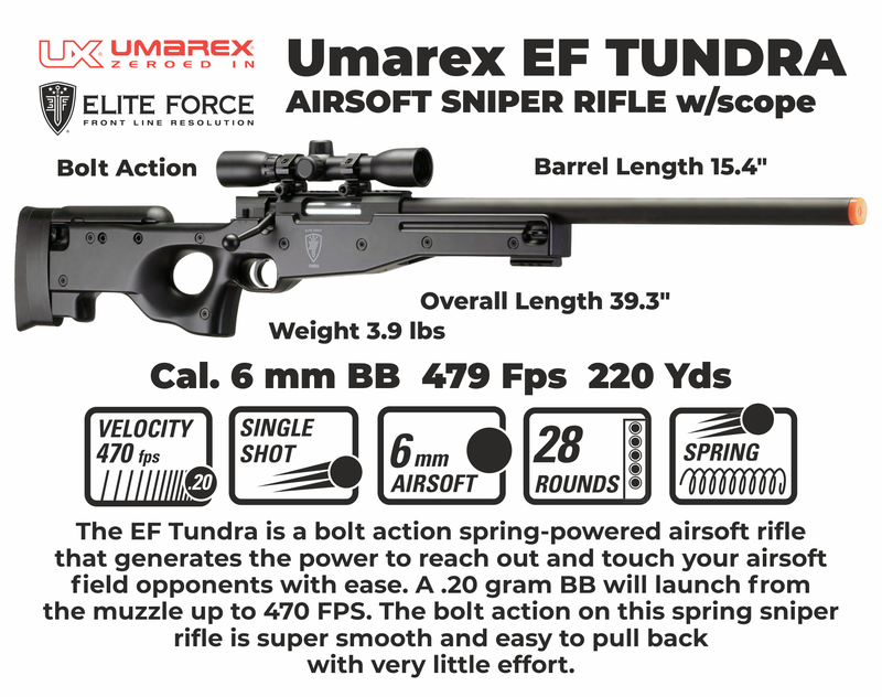 Umarex Elite Force EF Tundra 6 mm Bolt Action Spring Powered Airsoft Rifle (2279565)