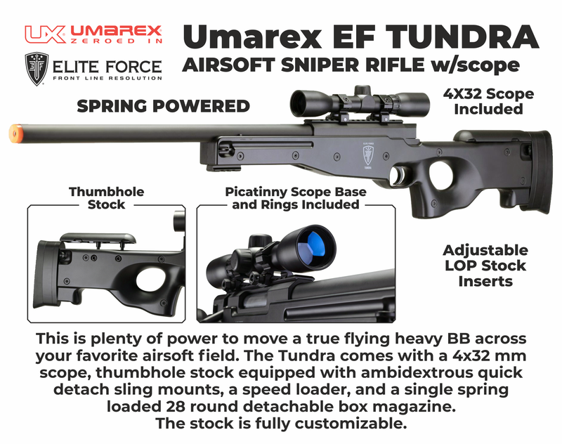 Umarex Elite Force EF Tundra 6 mm Bolt Action Spring Powered Airsoft Rifle (2279565)