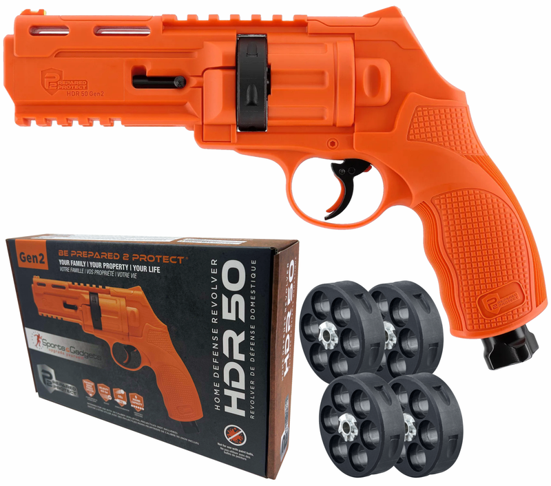 Umarex T4E P2P HDR 50 GEN 2 .50 Caliber, Self-Defense, Home-Defense Launcher (13J, 455fps, Orange, Limited Edition)