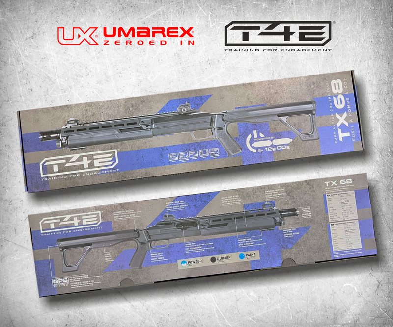 Umarex T4E TX CO2 .68 Cal Paintball Marker, 8.7 Joules, Black, Gen 2, 2024 (2292141)