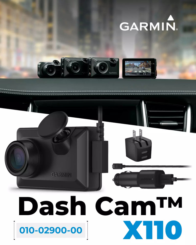 Garmin 1080p Dash Cam X110 with a 140-degree Field of View and built-in Clarity Polarizer (010-02900-00)