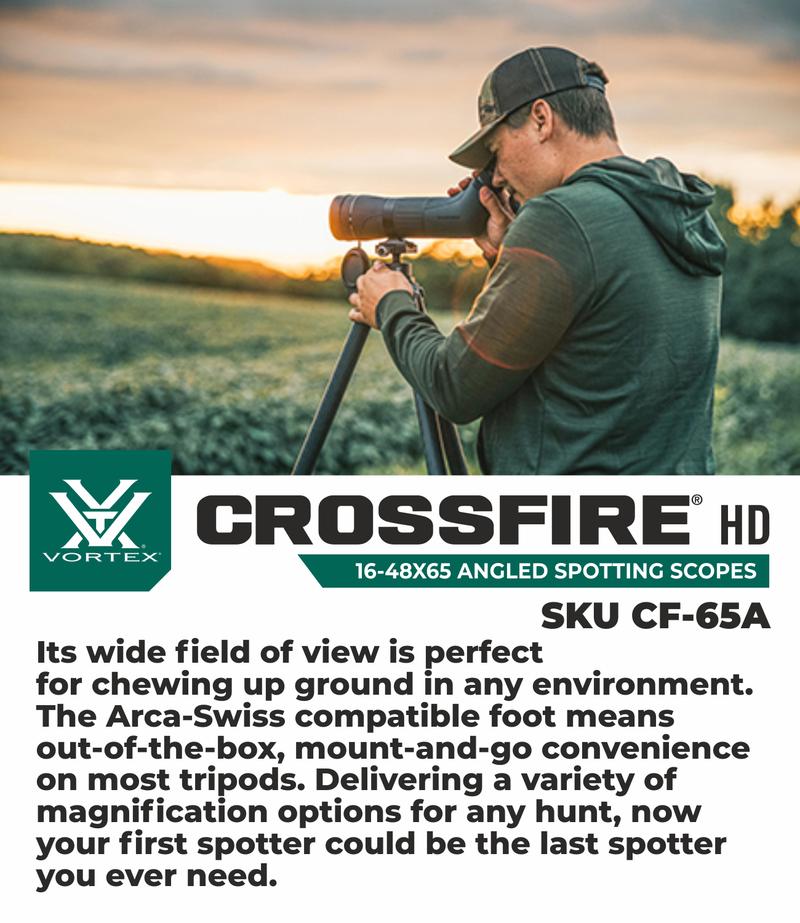 Vortex Optics Crossfire HD 16-48x65 Angled Spotting Scope (CF-65A)