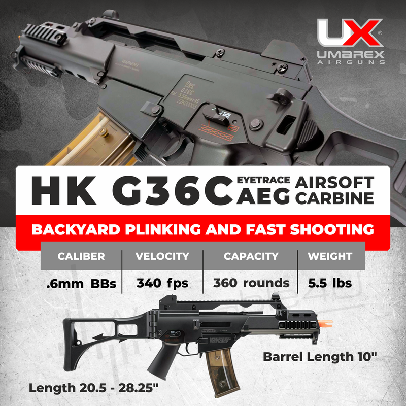 Umarex HK G36C Eyetrace AEG 6mm Airsoft Rifle (2262090)