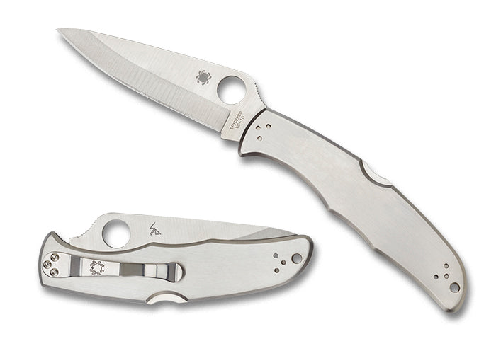 Spyderco Endura 4 Stainless Steel 3.82" Plain Edge Folding Pocket Knife (C10P)