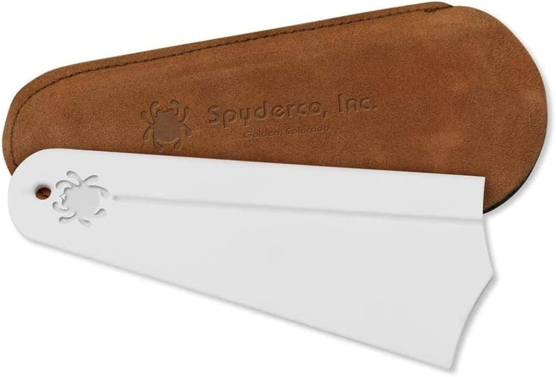 Spyderco 308F Golden Stone Sharpener with Leather Case