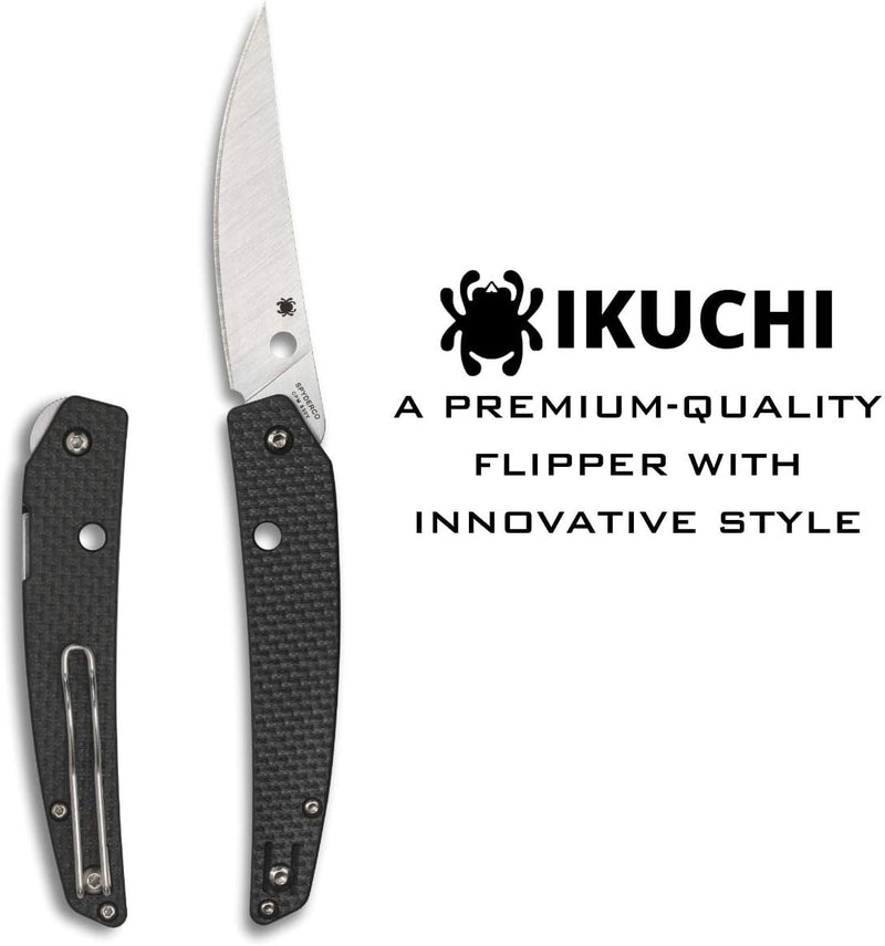 Spyderco Ikuchi 3.26" Plain Edge Folding Pocket Knife (C242CFP)