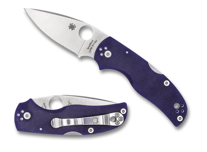 Spyderco Native 5 G-10 Dark Blue CPM S110V 2.98" Plain Edge Pocket Folding Knife (C41GPDBL5)