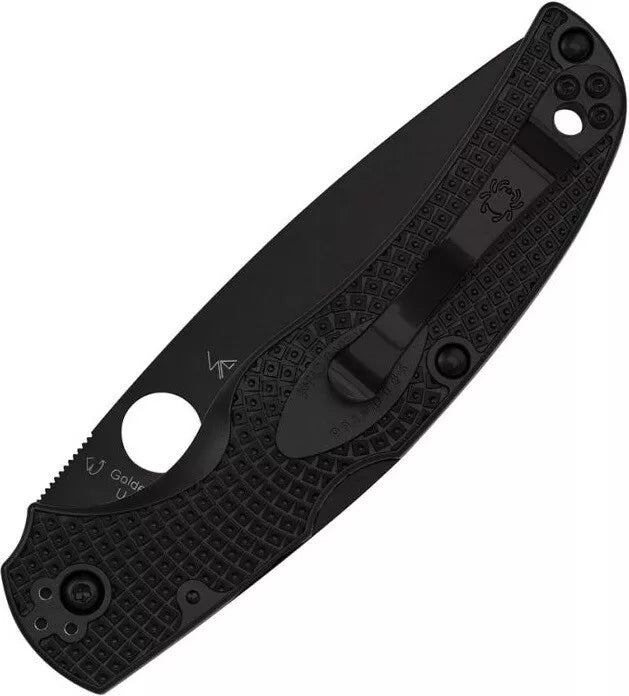 Spyderco Native Chief Black Blade Lightweight CombinationEdge Folding 4.02" Pocket Knife (C244PSBBK)