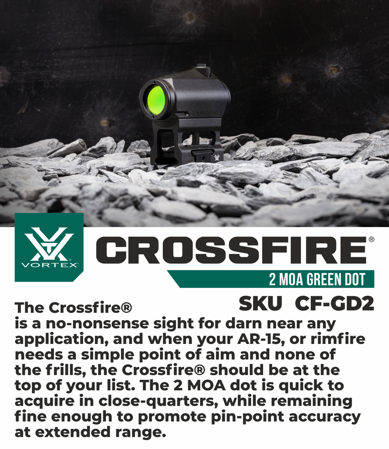 Vortex Optics Crossfire Green Dot 2 MOA (CF-GD2)