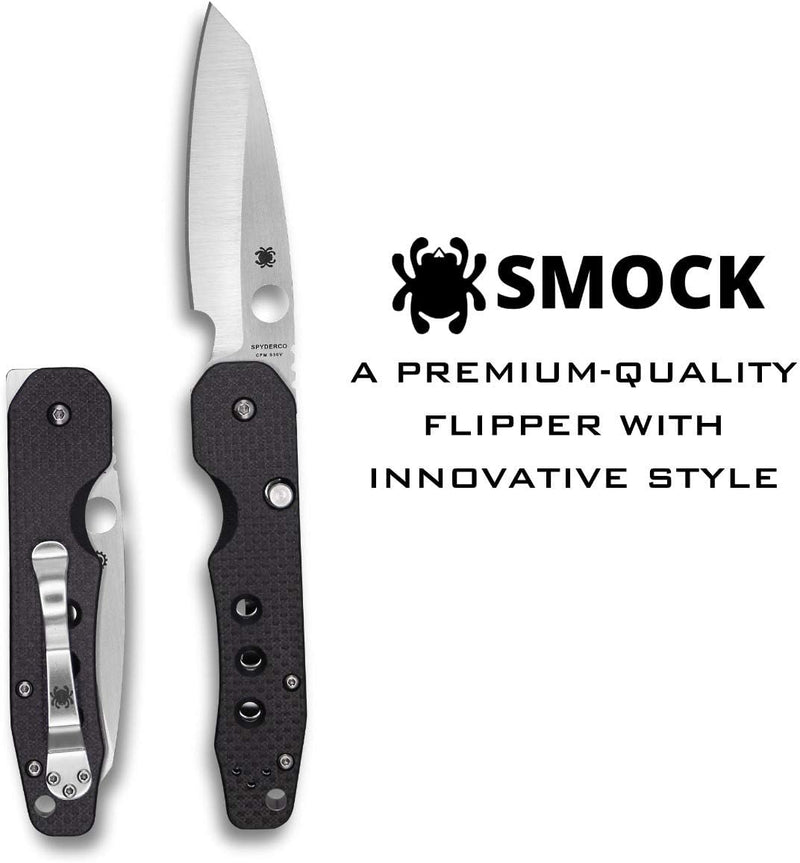 Spyderco Smock 3.39" Plain Edge Folding Pocket Knife (C240CFP)