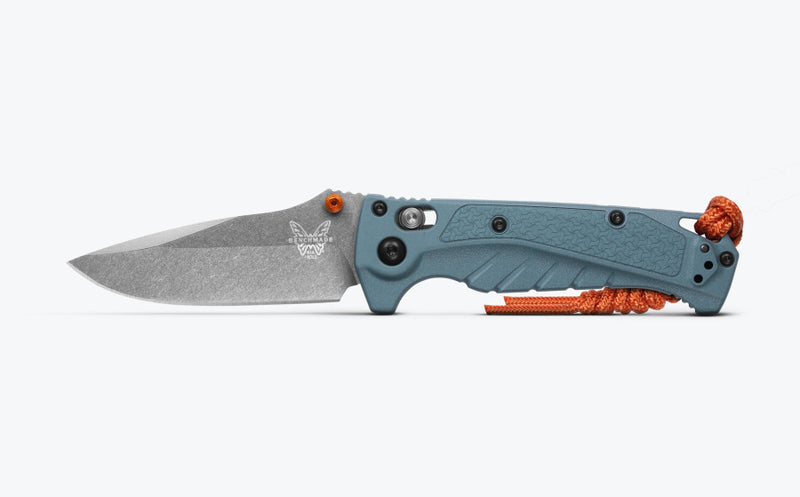 Benchmade Mini Adira Depth Blue Grivory Drop-Point 3.21'' CPM-MagnaCut Folding Knife (18065)