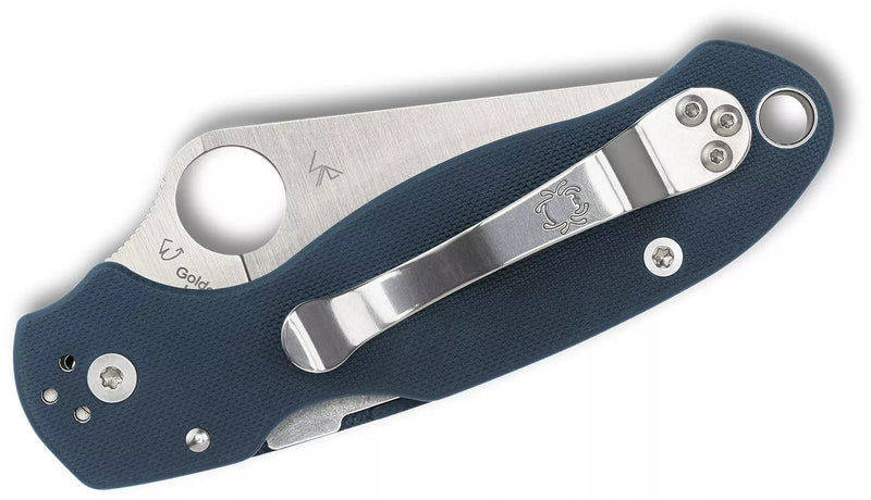 Spyderco Para 3 Plain Edge 2.93" Cobalt Blue G-10 CPM SPY27 Folding Pocket Knife (C223GPCBL)