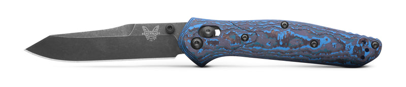 Benchmade Osborne 940BK-2404 Limited Edition Blue Class 3.4" Plain Edge Folding Pocket Knife (Arctic Storm Fatcarbon Handle)