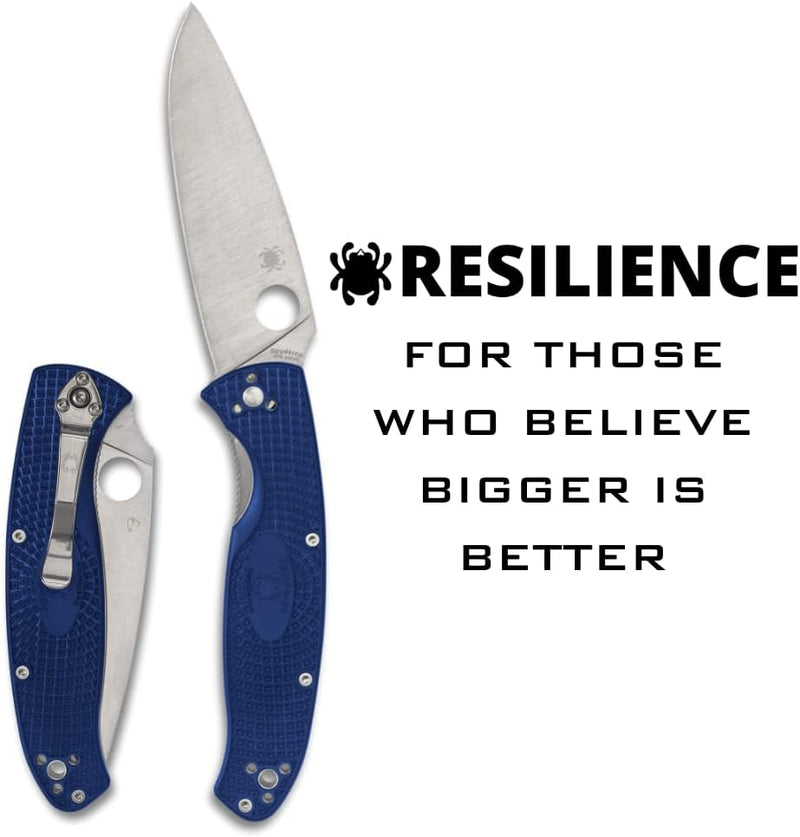 Spyderco Resilience Lightweight CPM S35VN Blue 4.25" Folding Pocket Knife (C142PBL)