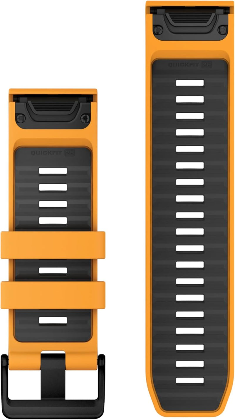 Garmin QuickFit 26 Watch Bands Spark Orange/Graphite Silicone (010-13393-01)