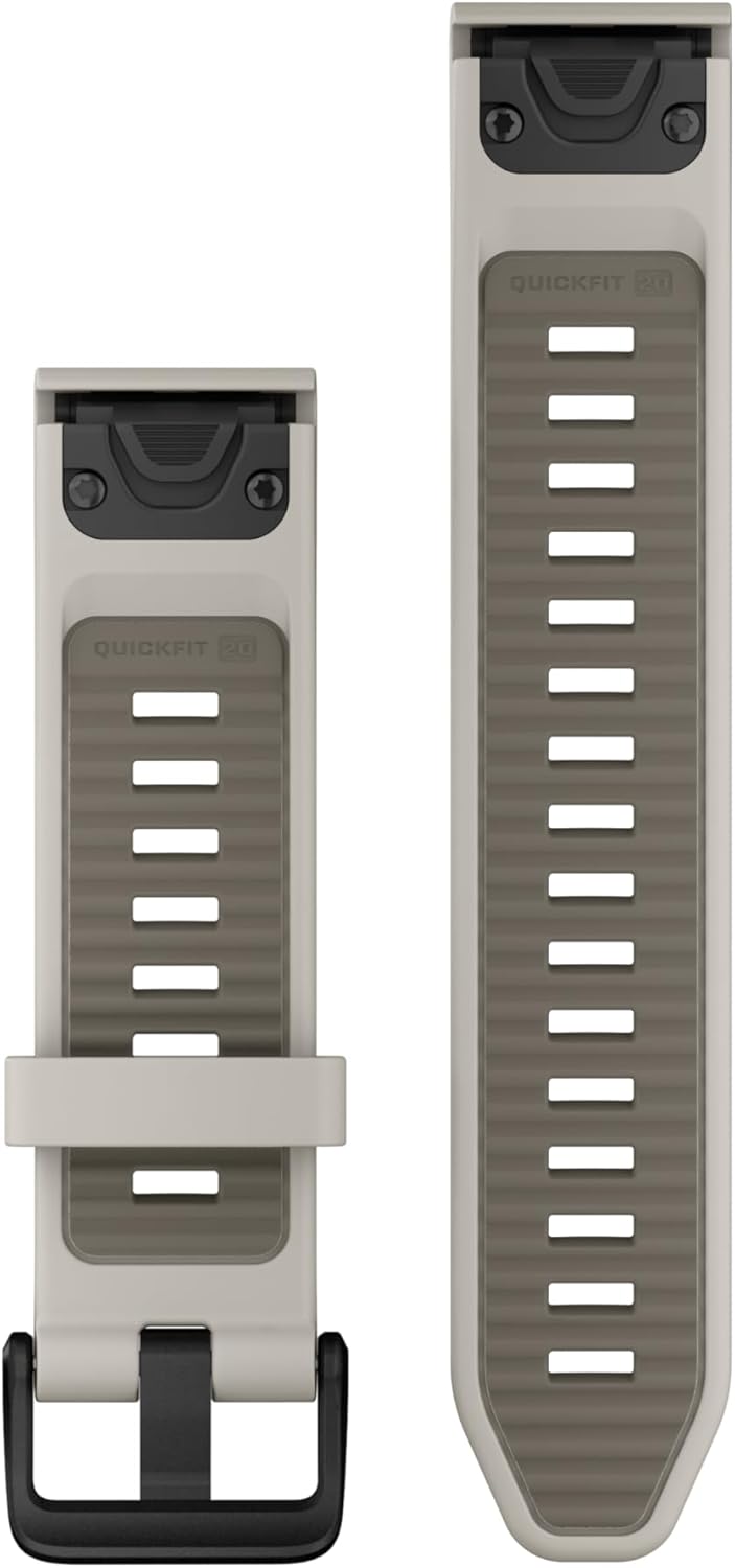 Garmin QuickFit 20 Watch Bands Fog Gray/Dark Sandstone Silicone (010-13391-06)