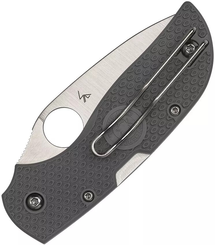 Spyderco Chaparral Lightweight FRN Gray 2.8" Serrated Edge Folding Pocket Knife (C152SGY)