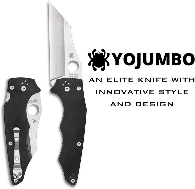 Spyderco Yojimbo Plain Edge 3.98" Folding Pocket Knife (C253GP)