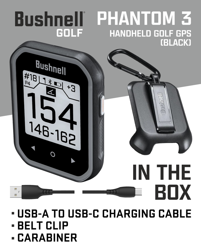 Bushnell Phantom 3 Slope GPS Golf Green with Slope Technology, Touchscreen, Magnetic Cart Mount, Wearable4U