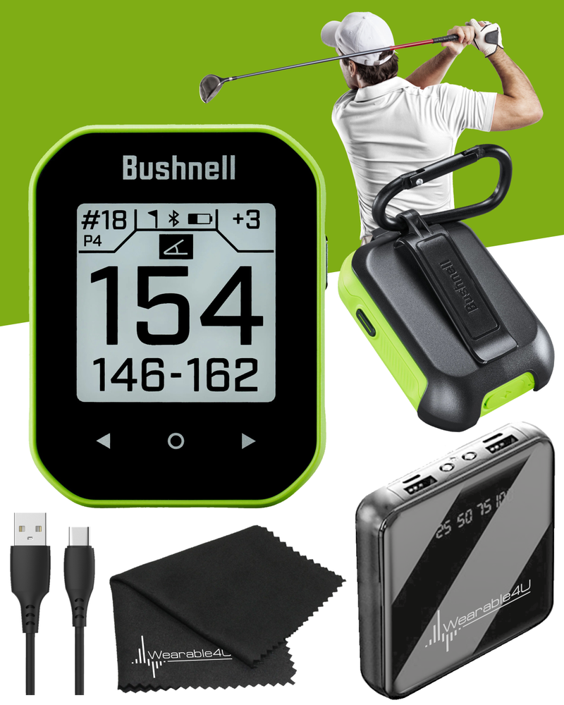 Bushnell Phantom 3 Slope GPS Golf Green with Slope Technology, Touchscreen, Magnetic Cart Mount, Wearable4U