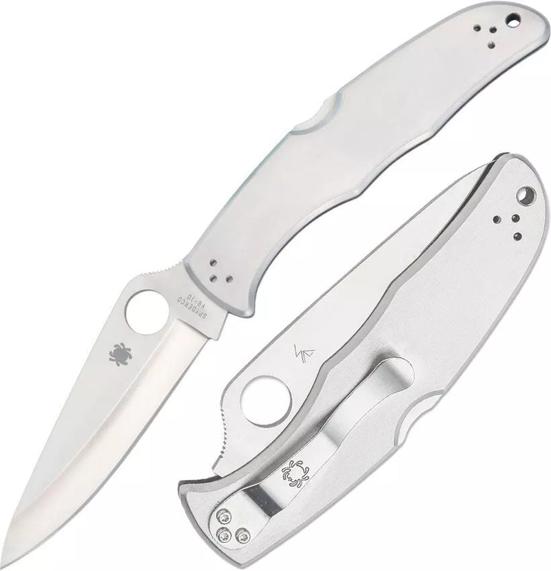 Spyderco Endura 4 Stainless Steel 3.82" Plain Edge Folding Pocket Knife (C10P)