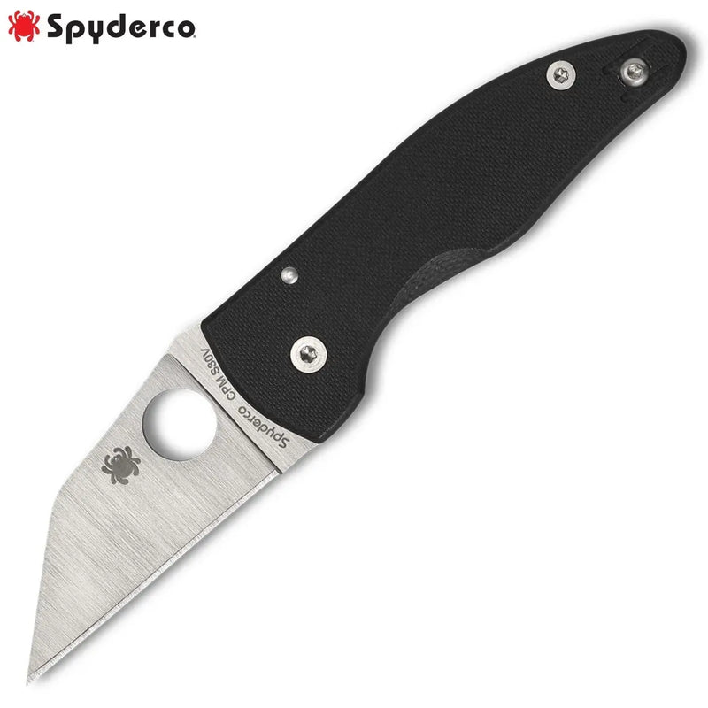 Spyderco Microjimbo Black G-10 2.45" Plain Edge Folding Pocket Knife (C264GP)