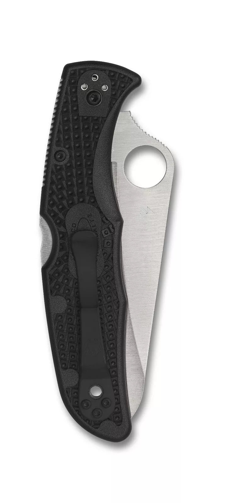 Spyderco Pacific Salt 2 Serrated H-2 Edge Folding Pocket Knife (C91SBK2)