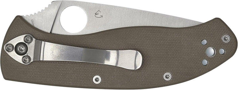 Spyderco Tenacious Brown 3.35" G-10 CPM M4 Folding Pocket Knife (C122GBNM4P)