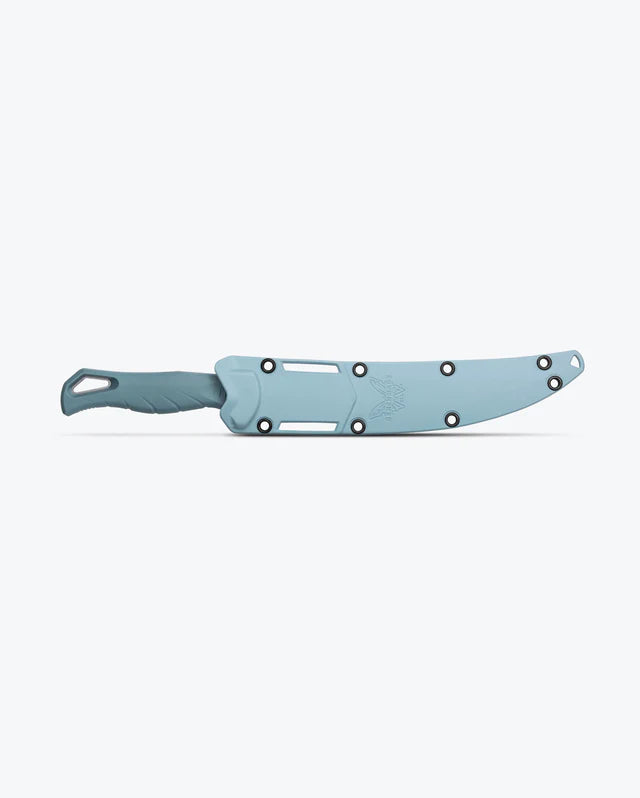 Benchmade Fishcrafter Depth Blue Santoprene 7" Trailing point Fixed Blade Knife (18010)