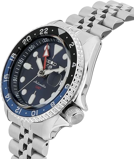 Seiko 5 Sports SKX Sports Style GMT Series Automatic 42.5 mm Blue Dial Men's Watch (SSK003)