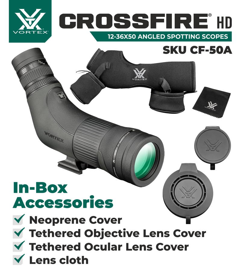 Vortex Optics Crossfire HD 12-36x50 Angled Spotting Scope (CF-50A)