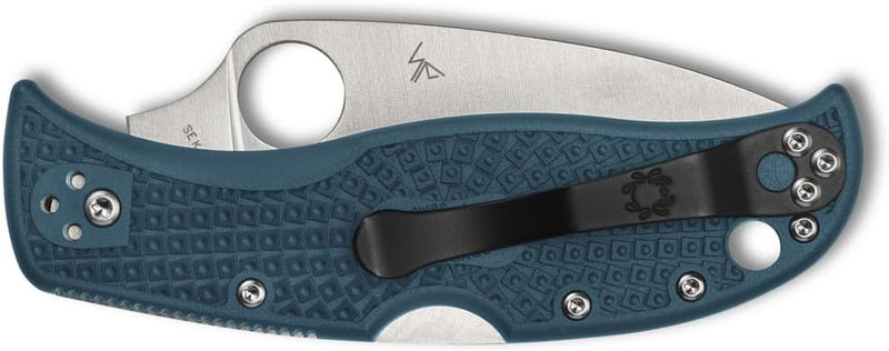 Spyderco LeafJumper Blue Lightweight 3.09" Serrated Edge Folding Pocket Knife (C262SBLK390)