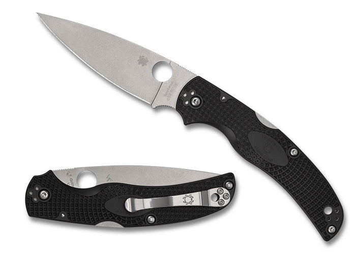 Spyderco Native Chief Black Lightweight Plain Folding 4.02" Pocket Knife (C244PBK)